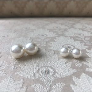 Faux Pearl Stud Earrings